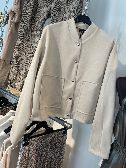 Jacke Velour Creme