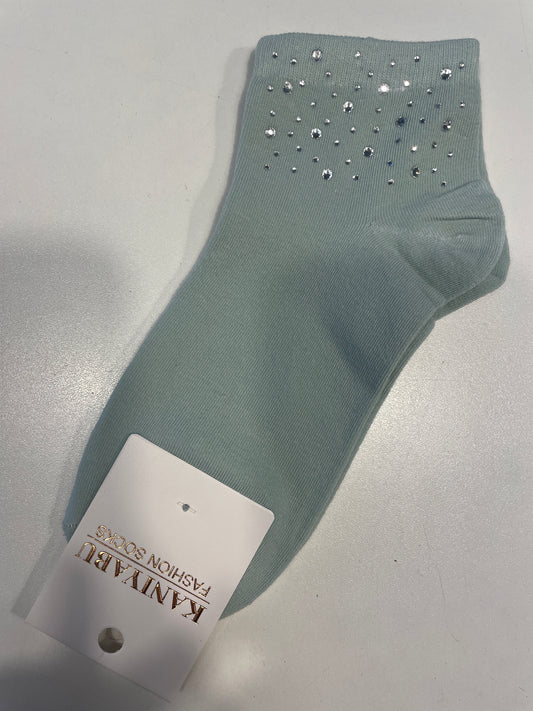 Socken Mintgrün Glitzer